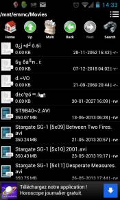 Android File Explorer shows data corruption