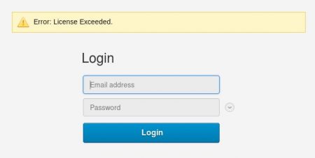 Atmail License Exceeded Error