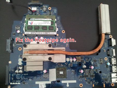 Replace CPU notebook motherboard