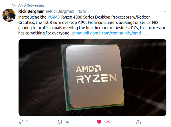 AMD Ryzen APU with integrated graphics
