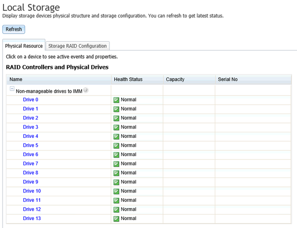 IBM IMM local storage