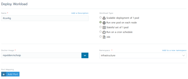 Deploy ifconfig service (echoip) in Kubernetes using Rancher 2