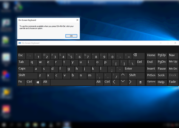 Ctrl+Alt+Del results in message "To use the commands available when you press Ctrl+Alt+Del, click your user tile and choose an option"