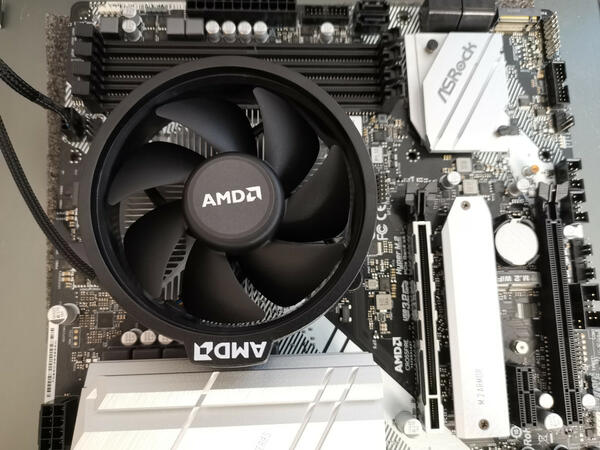 AMD Ryzen cooler on ASRock B550 Pro 4 motherboard