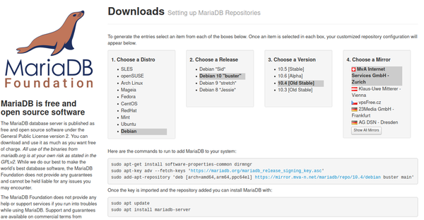 MariaDB APT Repository documentation