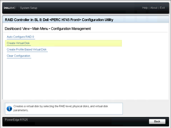 Dell PowerEdge R7527 PERC Configuration Management