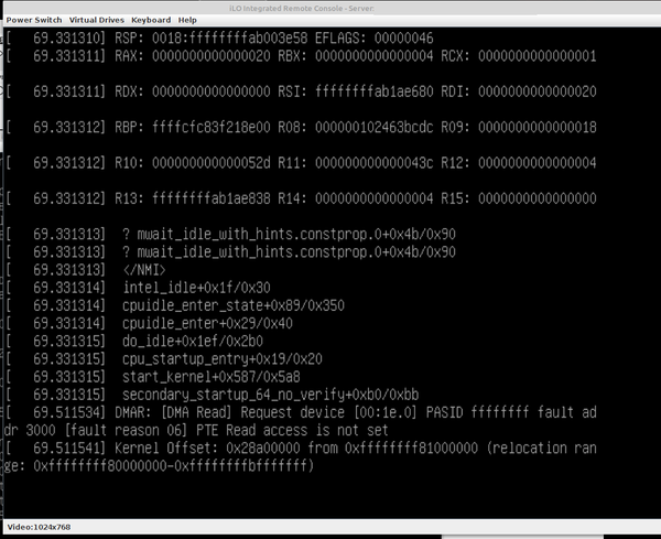 Bullseye boot error/freeze on HP Proliant DL380 G7