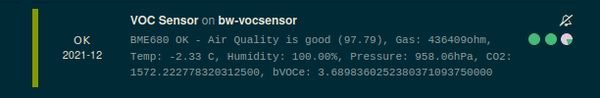 BME680 VOC sensor in Icinga monitoring