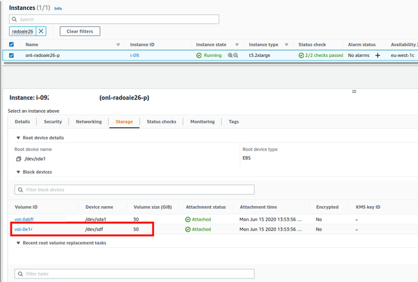 EBS Storage Volumes in EC2 instance