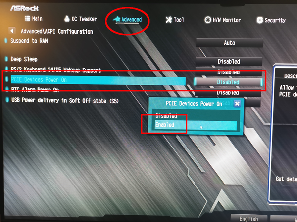 Enable Wake on LAN in ASRock UEFI