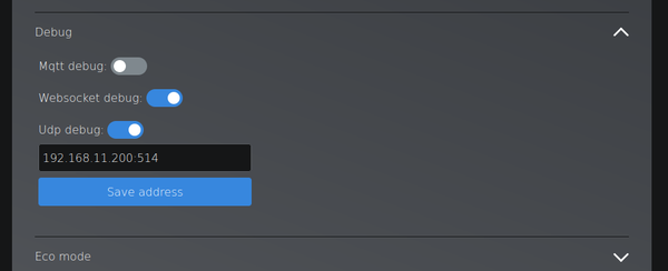 Syslog logging from Shelly device