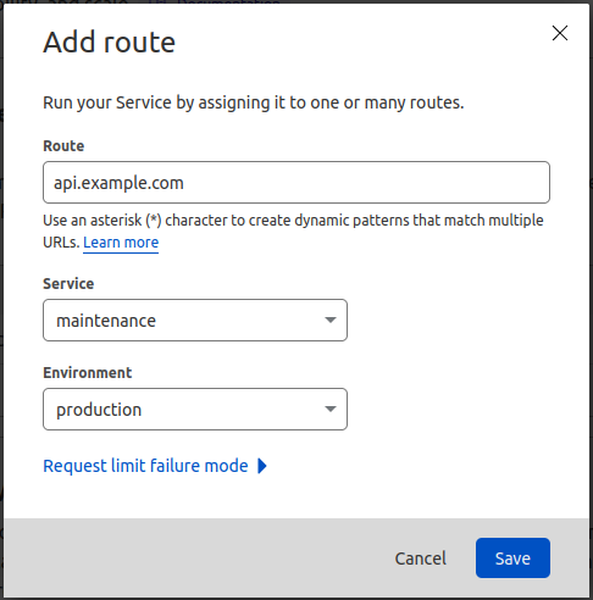 Create HTTP route for maintenance page in Cloudflare