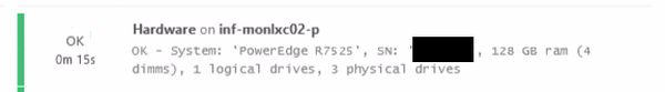 Icinga hardware status Dell server