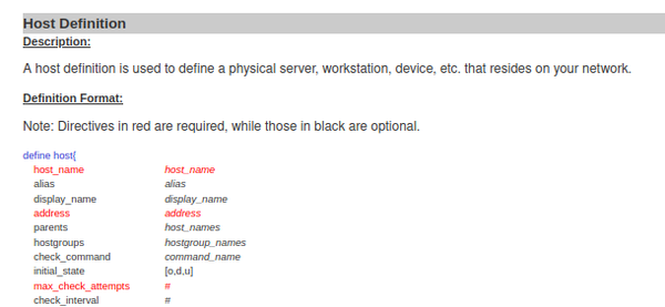 Nagios host definition