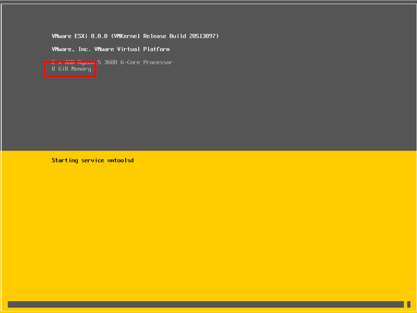 ESXi8 installation continues after memory increase