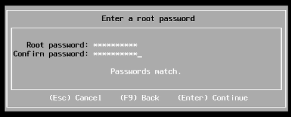 ESXi 8 installer enter root password