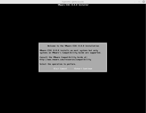 Welcome to the ESXi 8.0.0 installation