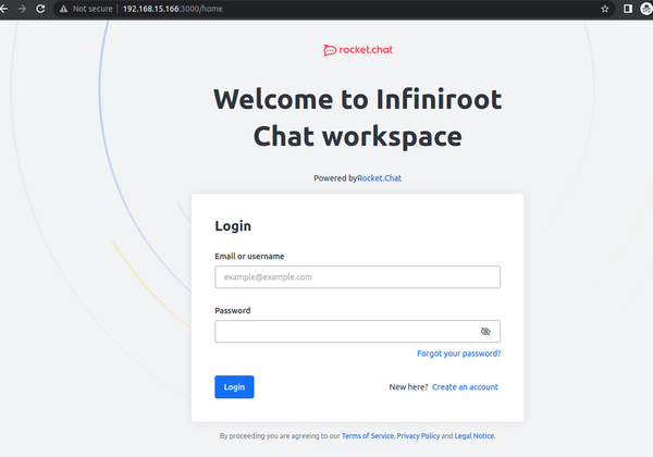 Rocket Chat login