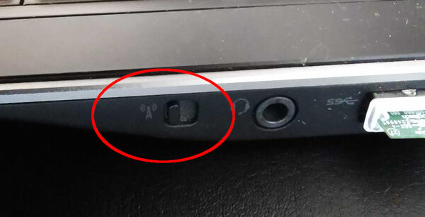 Wi-Fi toggle on the right edge on Dell Latitude notebook