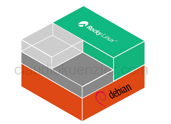 Running Rocky Linux as LXC container on Debian host