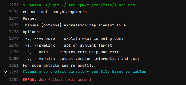 rename: not enough arguments 