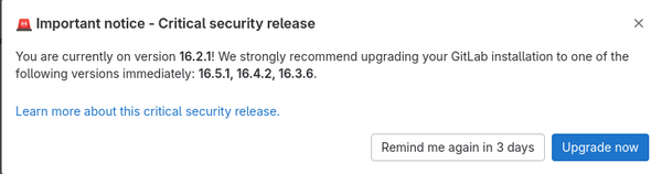 GitLab security notice