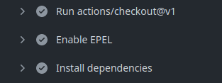 GitHub action step enable EPEL now working