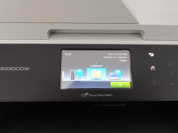 Brother MFC-9330CDW scan to network share