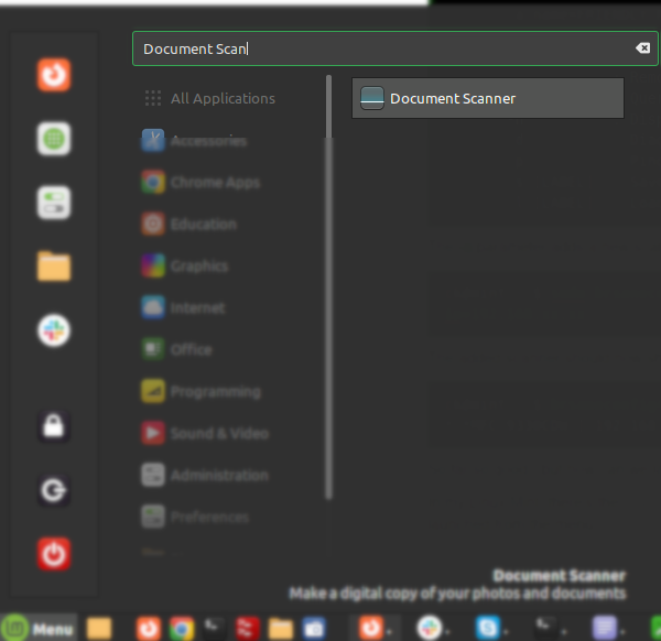 Document Scanner in Linux Mint