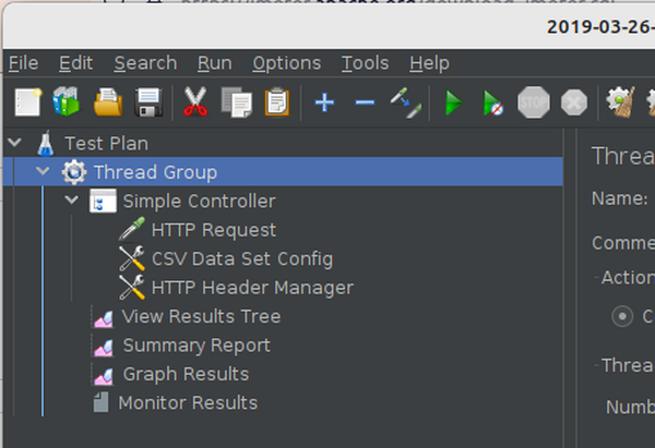 JMeter existing JMX file opened