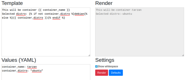 jinja2 live parser showing value from variable