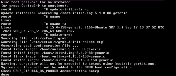Update initramfs in recovery system