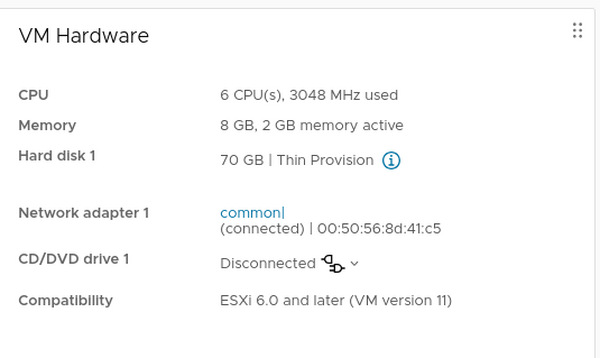 Virtual machine hardware version
