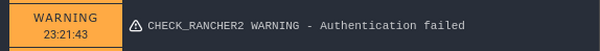 Icinga2 shows Rancher 2 warning after token expired