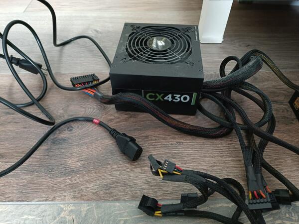 Corsair CX430, now removed from the tower.