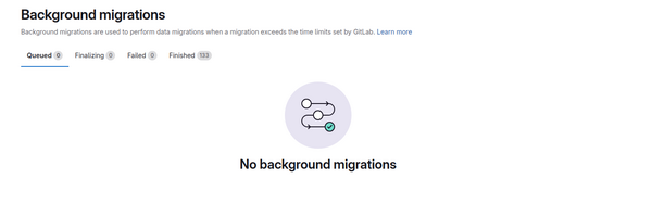 All background migrations are finished in Gitlab