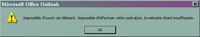 Outlook memory error