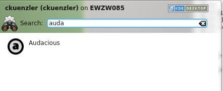 Audacious appears in search result