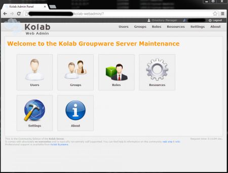 Kolab WebAdmin UI