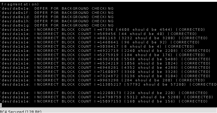 FreeBSD Incorrect Block Count