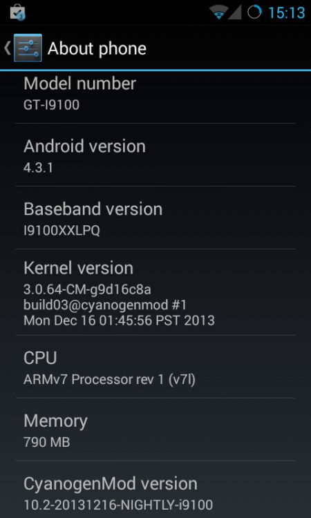 Cyanogenmod 10.2 Samsung Galaxy S2 i9100