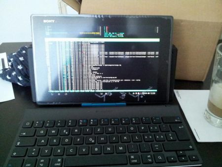 VX ConnectBot SSH on Android with Logitech Tablet Keyboard