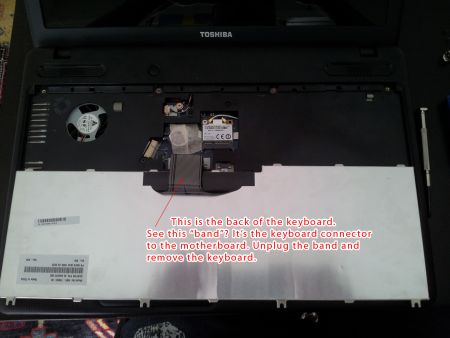 CPU replacement on Toshiba Satellite notebook