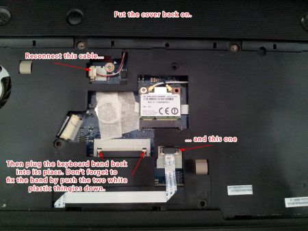 Satellite C660D keyboard removed