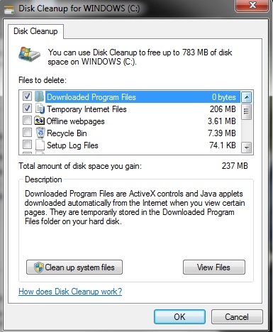 Disk Cleanup for Windows C