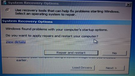 Windows System Recovery Options