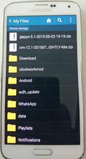 Placed cyanogenmod on device storage