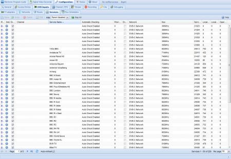 TVHeadend Thurcom Channels Services