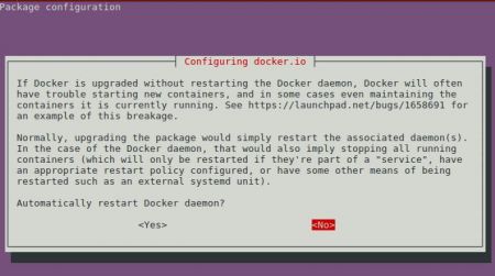Ubuntu asks to restart Docker daemon