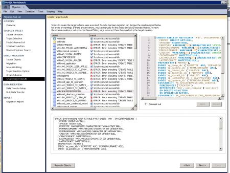 MySQL Workbench failed MSSQL migration